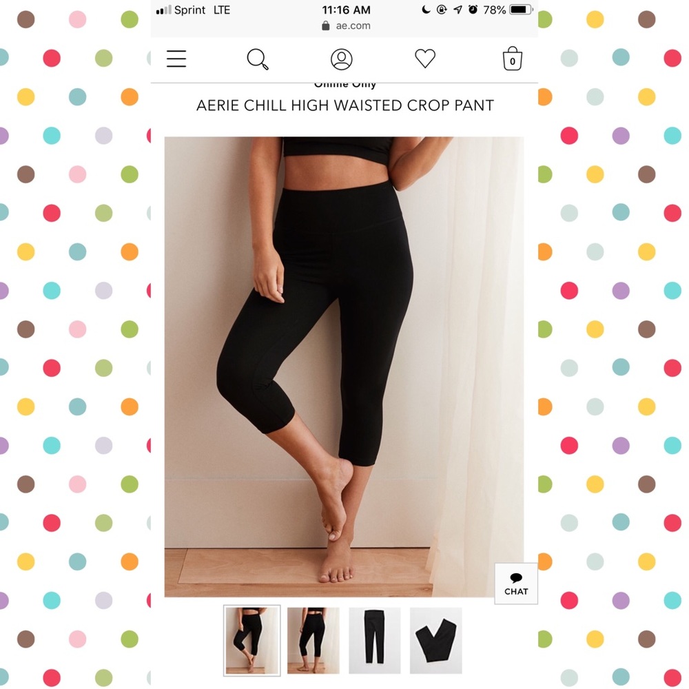 FINAL PRICE🖤Aerie High Waisted Cropped Leggings